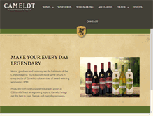 Tablet Screenshot of camelotwines.com